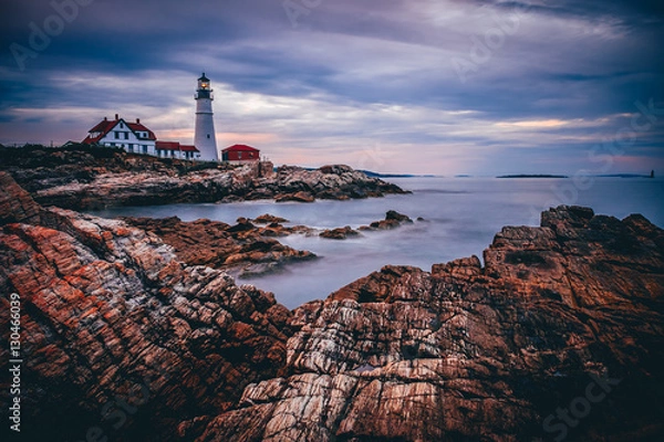 Obraz One Of The Most Iconic And Beautiful Lighthouses, The Portland Head Light, Portland, Maine, USA
