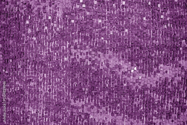 Fototapeta Violet color mosaic wall pattern.