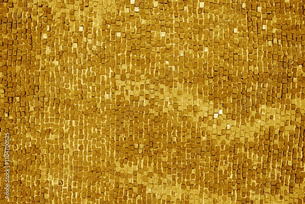 Fototapeta Orange color mosaic wall pattern.