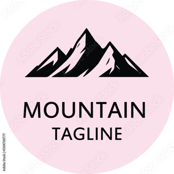 Obraz mountain black logo 