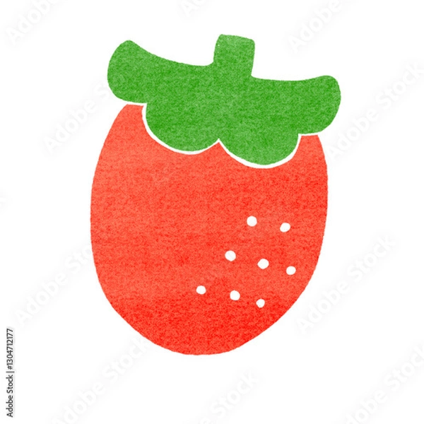 Fototapeta いちごのスタンプ風イラスト