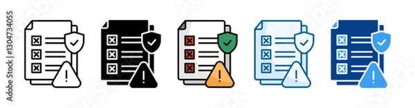 Fototapeta Risk Evaluation  Icon Set Multiple Style Collection
