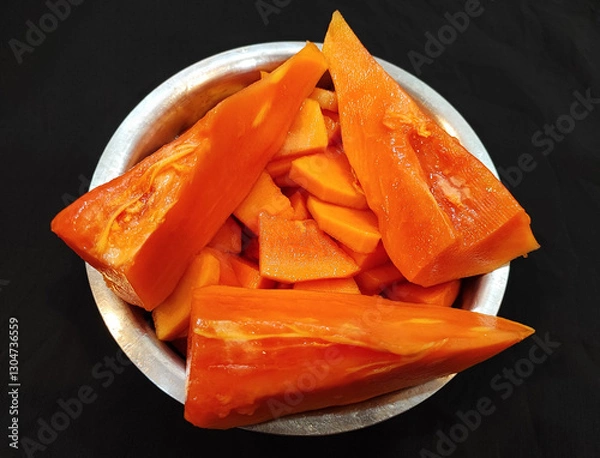 Obraz Fresh and Juicy Papaya Slices