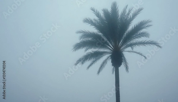 Fototapeta Palm Tree in Fog