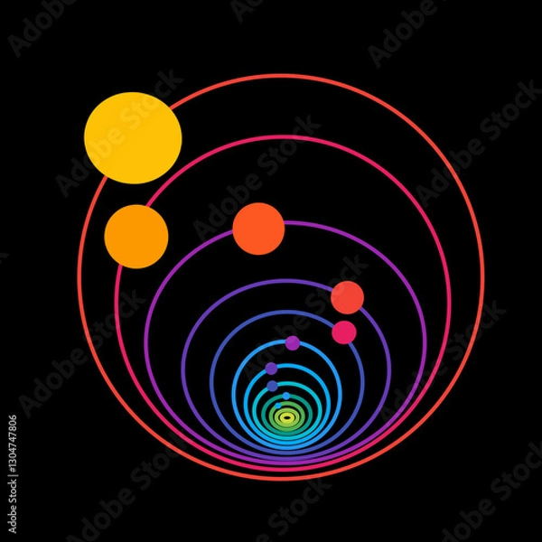 Obraz abstract background with circles