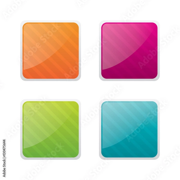 Fototapeta Colorful Set of Empty Labels