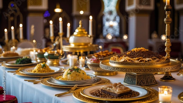 Fototapeta wedding table setting