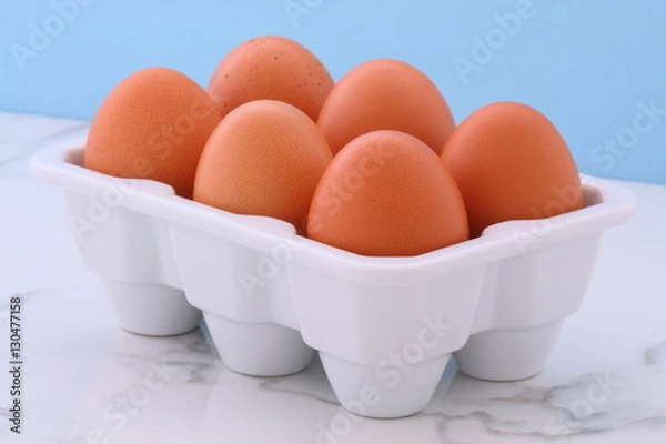 Fototapeta Fresh free range eggs