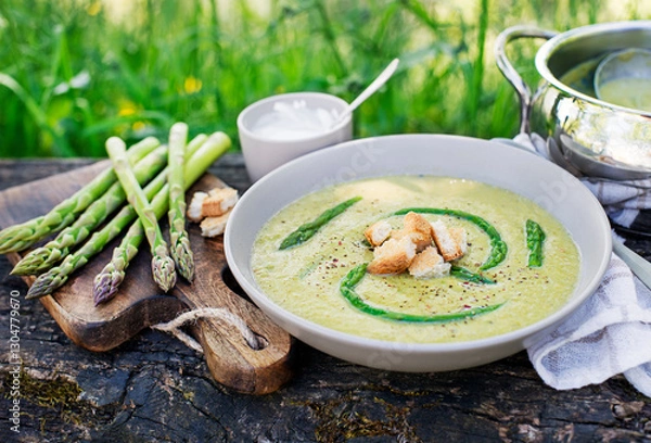 Obraz Asparagus soup