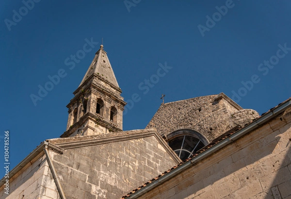 Fototapeta St Nicholas Church exterior in the small town of Perast in Kotor bay, Montenegro