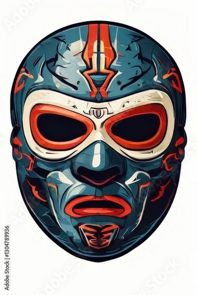 Fototapeta an AI Image Generator, Colorful Mask with Intricate Design