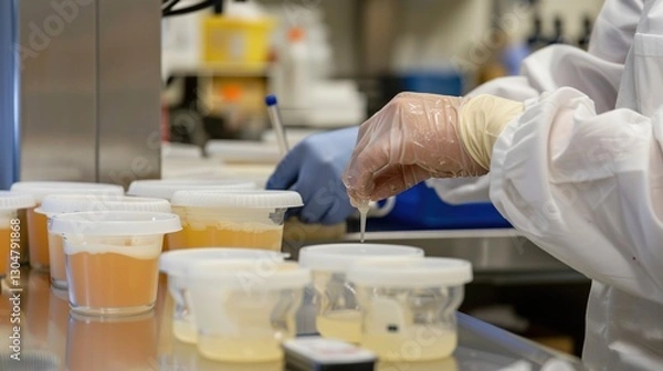 Fototapeta Lactic acid bacteria, which are a group of bacteria that can ferment carbohydrates into lactic acid. These bacteria play an important role in food production like in making yogurt, cheese, and pickles