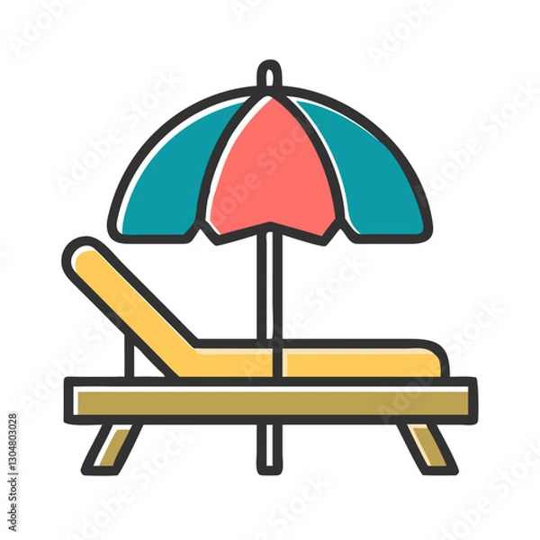 Fototapeta Sunbathe Icon Vector Illustration