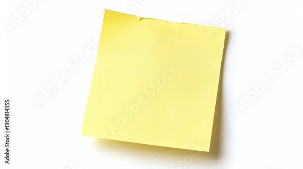 Fototapeta a sticky note on an isolated white background, object focused, png, stock image, hd quality
