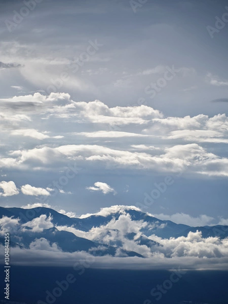 Obraz clouds over the mountains