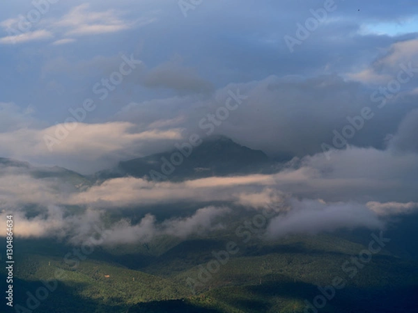 Obraz clouds in the mountains