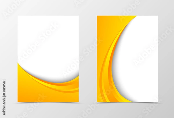 Fototapeta Falisty projekt szablonu ulotki z przodu iz tyłu