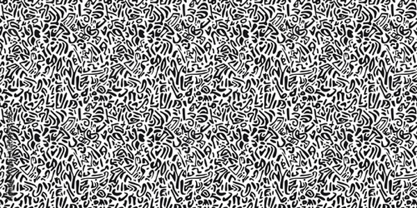 Obraz Intricate black and white seamless pattern with handwritten elements for creative backgrounds and textures. pattern handwrite