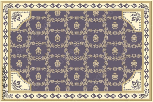 Obraz Persian carpet texture . Abstract tribal.  vintage Arabic ornament , garden of Persian 
