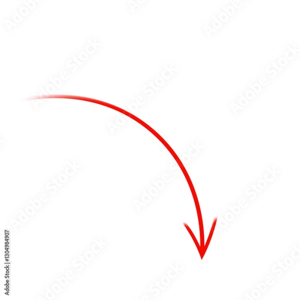 Obraz Red arrow with transparent background