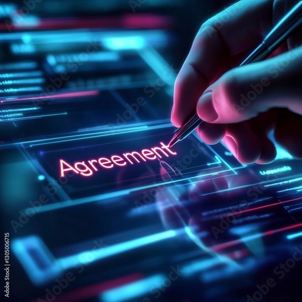 Obraz typing on laptop