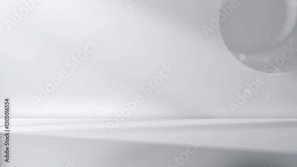 Fototapeta Empty gray room with light shadows