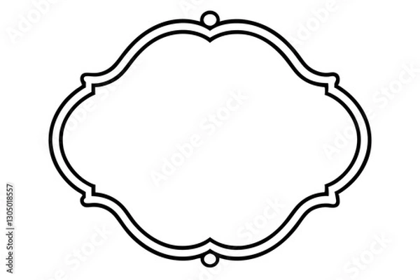 Obraz Royal Baroque Frame Line Art – Elegant Ornamental Border Design

