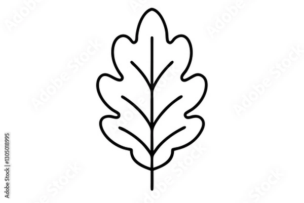 Obraz "Minimal Oak Leaf Line Art for Eco-Friendly and Nature-Inspired Branding"

