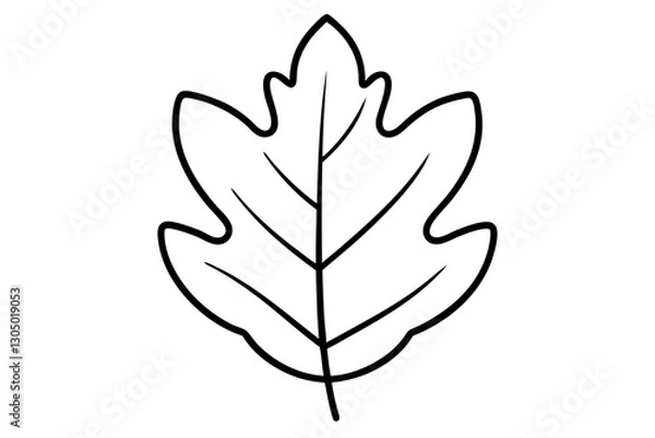 Obraz "Minimal Oak Leaf Line Art for Eco-Friendly and Nature-Inspired Branding"

