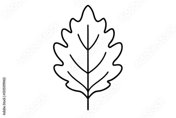 Obraz "Minimal Oak Leaf Line Art for Eco-Friendly and Nature-Inspired Branding"

