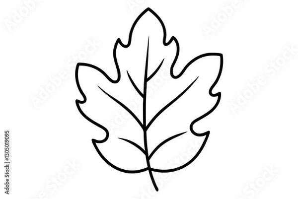 Obraz "Minimal Oak Leaf Line Art for Eco-Friendly and Nature-Inspired Branding"

