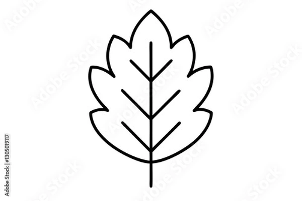 Obraz "Minimal Oak Leaf Line Art for Eco-Friendly and Nature-Inspired Branding"

