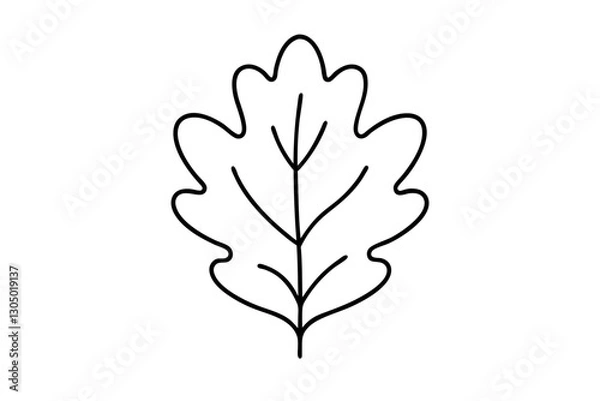 Obraz "Minimal Oak Leaf Line Art for Eco-Friendly and Nature-Inspired Branding"

