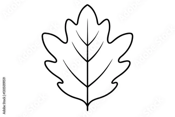 Obraz "Minimal Oak Leaf Line Art for Eco-Friendly and Nature-Inspired Branding"

