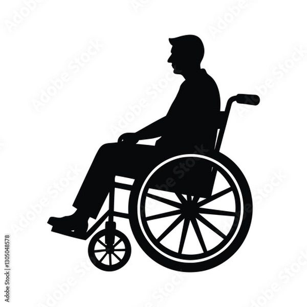 Obraz man in wheelchair