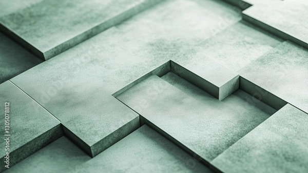 Obraz Green Textured Geometric Pattern