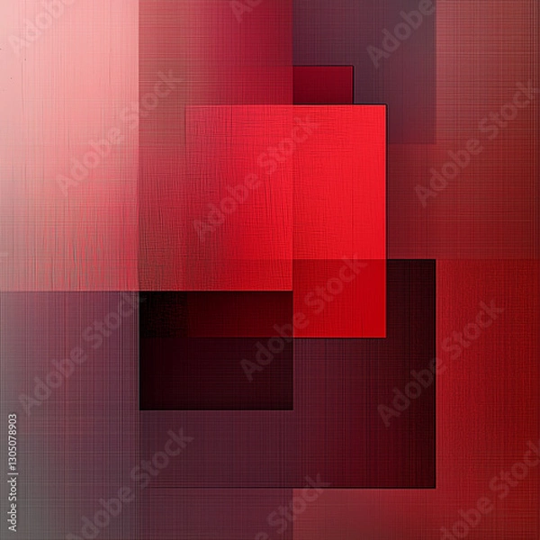 Obraz Red Geometric Abstract Tile Pattern