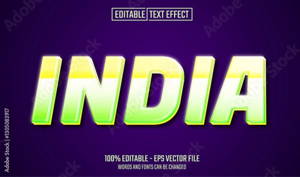 Obraz india editable text effect
