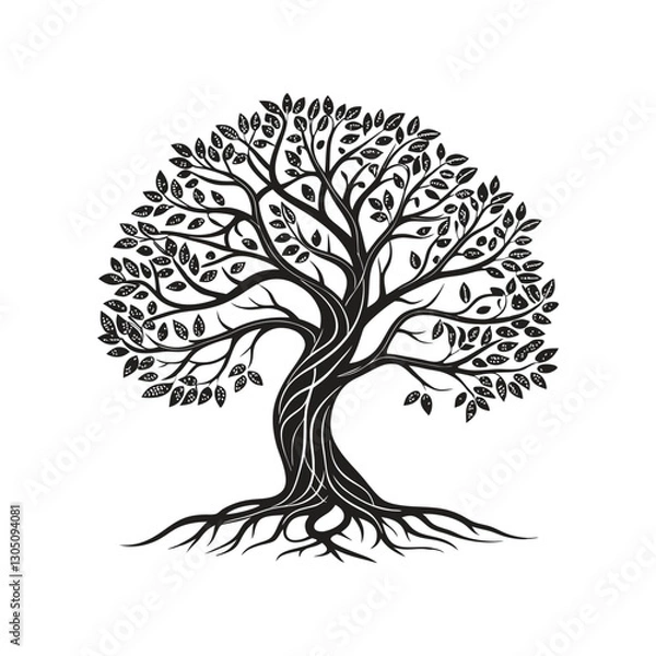 Fototapeta Outline Tree Of Life  vector art