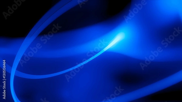 Fototapeta A dark, black and deep blue gradient background with subtle glowing effects. Use as wallpaper or graphic resource