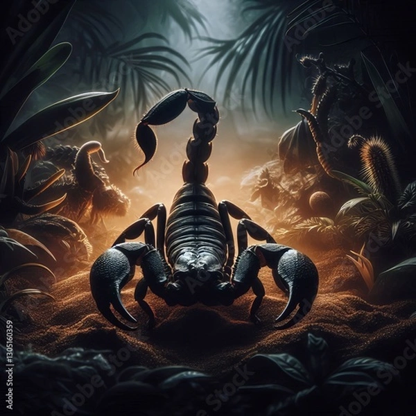 Fototapeta Shadow Scorpions Black scorpions that blend seamlessly into the