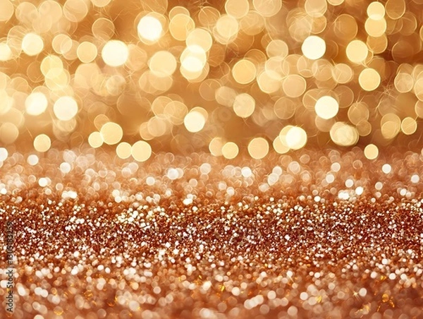 Obraz Golden glitter bokeh background