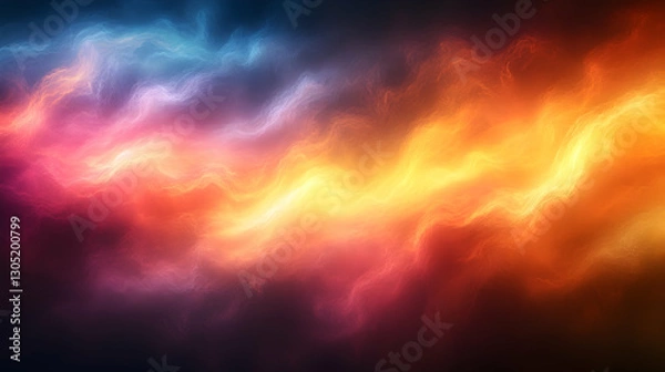 Obraz Abstract swirling fire and ice nebula
