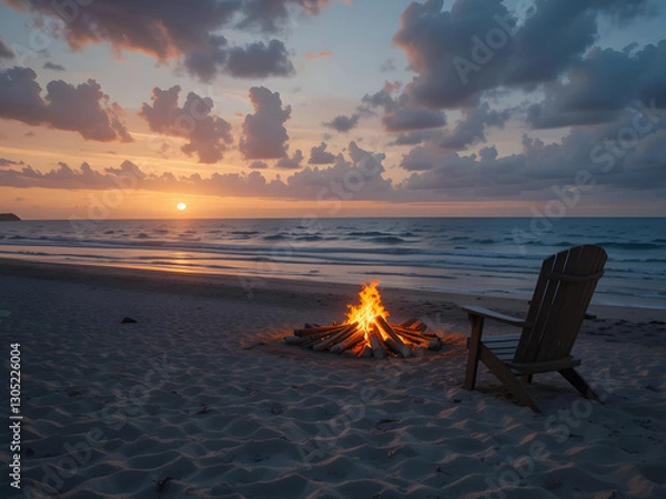 Obraz sunset on the beach