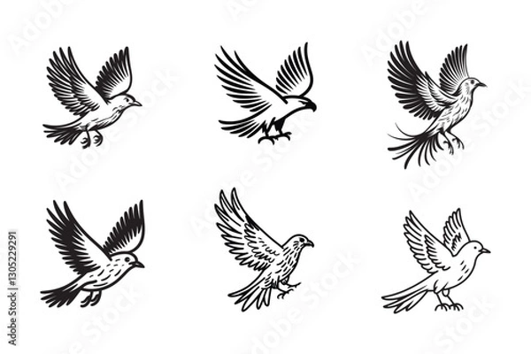 Obraz Premium bird set of vectors  designs elegant