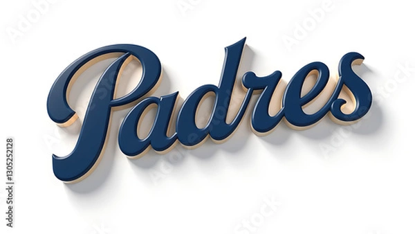 Fototapeta san diego padres team logo cast shadows white
