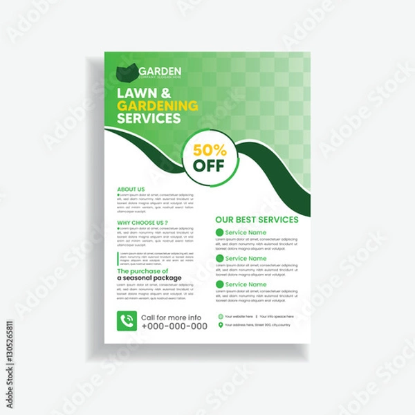 Obraz Gardening Services Flyer Template