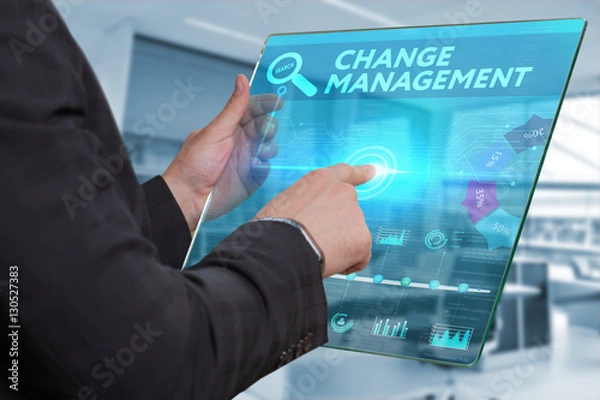 Fototapeta Business, Technology, Internet and network concept. Business man