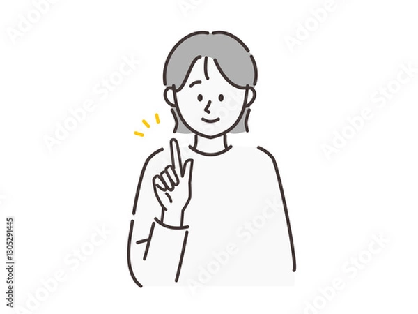 Fototapeta 人差し指を指す女性
