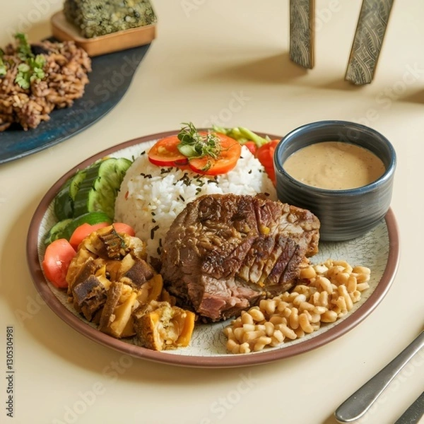 Obraz beef stew with vegetables.